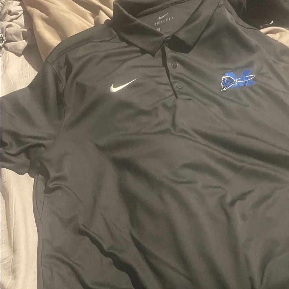 Nike  size Xl Black Polo with Blue Emblem